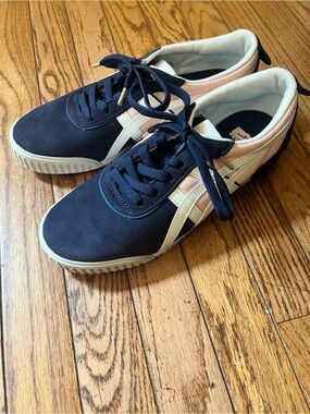 NWOT Onitsuka Tiger by Asics Navy and Blush Low-Top Lace-Up Sneakers